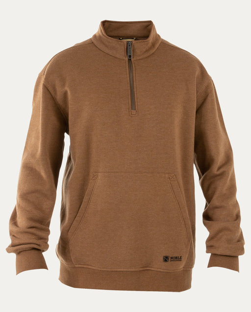 Noble Outfitters Men's Flex Quarter Zip Pullover Tobacco Heather