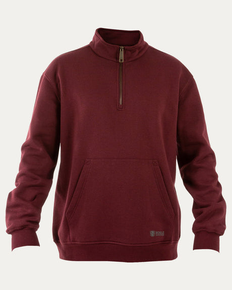 Noble Outfitters Men's Flex Quarter Zip Pullover Dark Port