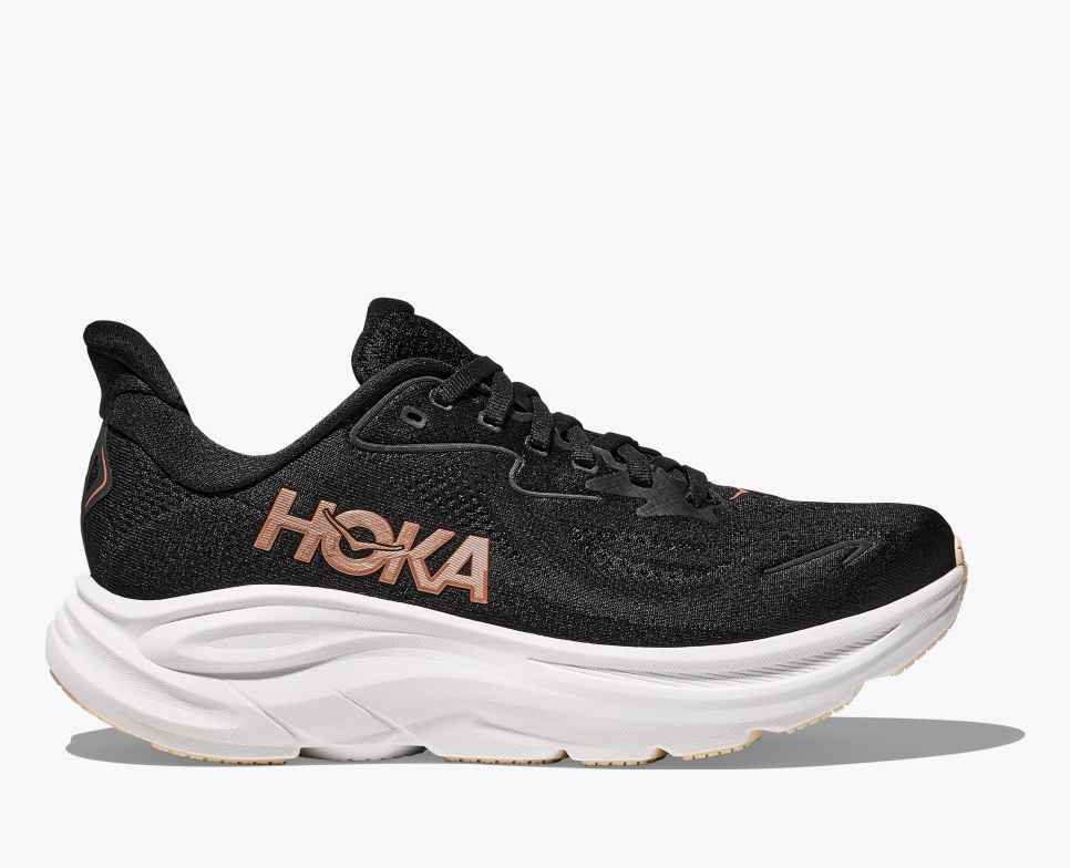 Hoka Clifton 10 Womens Shoe Black/rose gold