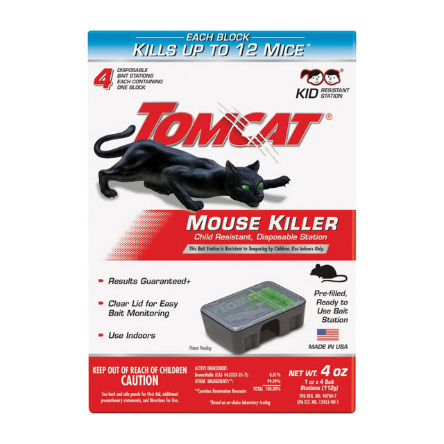 Tomcat Disposable Mouse Bait Station 4PK
