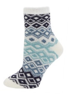 Sof Sole Women's Fireside Cozy Sock Blue Marl Diamond Ombre