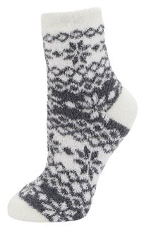 Sof Sole Women's Fireside Cozy Sock Black/White Shine Bright Polysponge