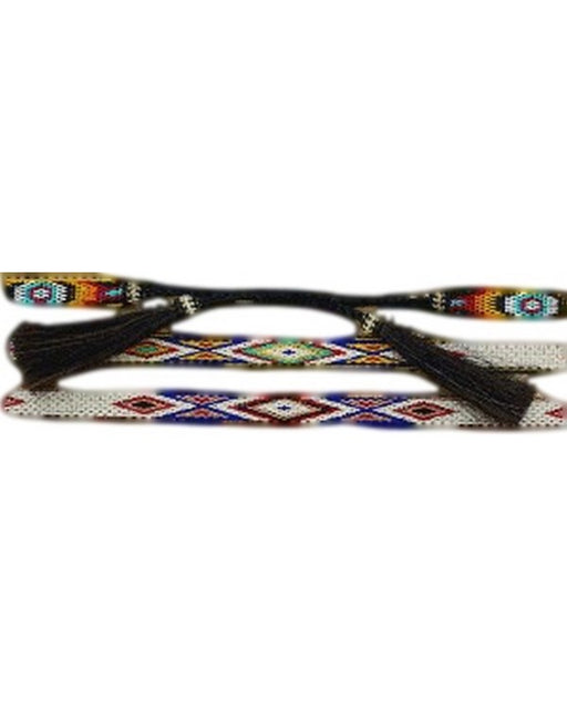 M&F Western Products Braided Genuine Horehair Hat Band - Aztec Multi Color Multi