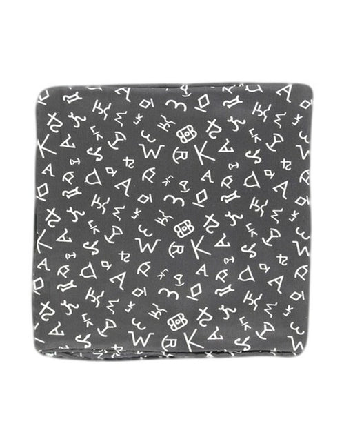 Wild Rags Cattle Brand Print Silk Western Scarf - Black Black