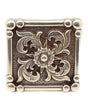 M&F Western Products Double S Square Floral Scar Slide Antique Silver