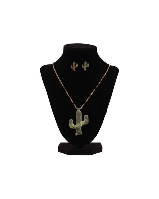 Blazin Roxx Cactus Patina Jewelry Set
