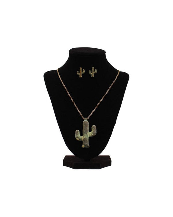 Blazin Roxx Cactus Patina Jewelry Set