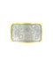 Nocona Rectangular Scrolled Floral Belt Buckle - Silver & Gold Silver & Gold