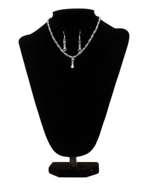 Silver Strike Beaded Turquoise and Silver Jewelry Set Turquoise / Silver