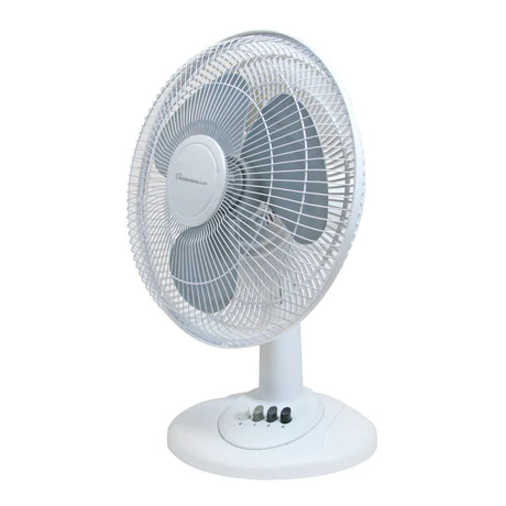 Vision Air 12-inch Oscillating Table Fan - White