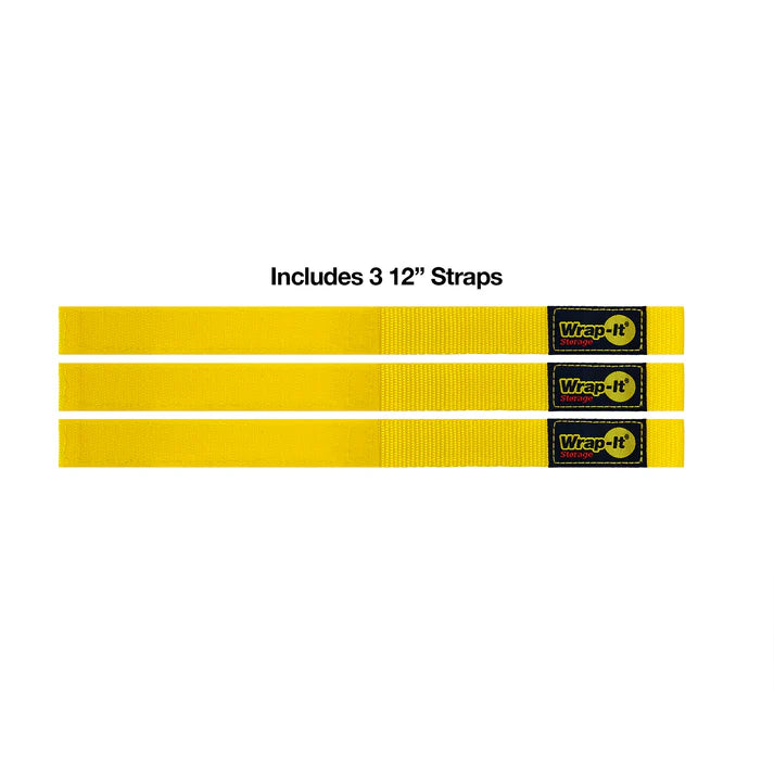 Wrap It 12-inch Quick-Straps 3 Pack - Yellow