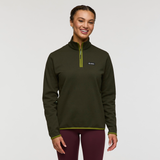 Cotopaxi Women's Envo Fleece Quarter-Zip Pullover - Heather Woods Heather Woods