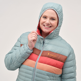 Cotopaxi Women's Fuego Hooded Down Jacket - Sea Spray Stripes Sea Spray Stripes