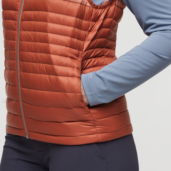 Cotopaxi Women's Fuego Down Vest - Faded Brick Stripes Faded Brick Stripes