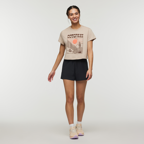 Cotopaxi Womens Western Hills Crop T-Shirt - Oatmeal Oatmeal