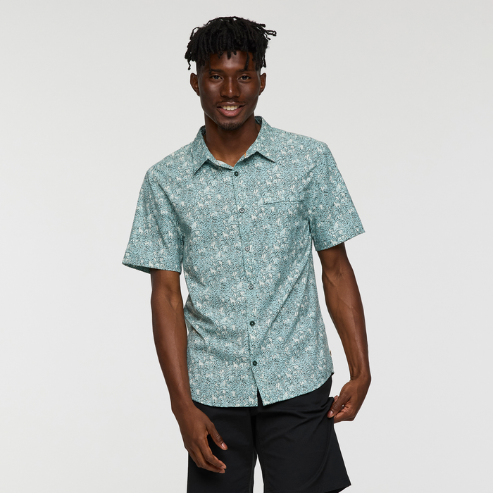 Cotopaxi Mens Cambio Button Up Shirt - Print - Seaweed Foam Seaweed Foam