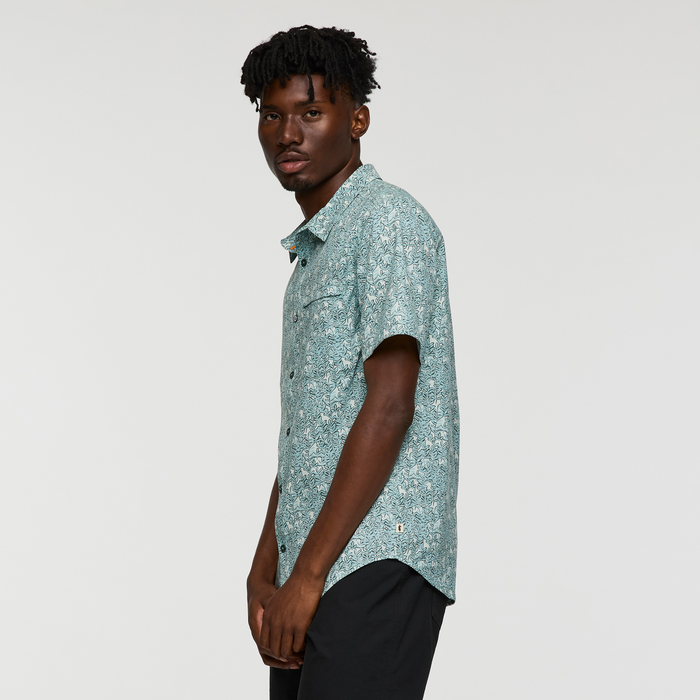 Cotopaxi Mens Cambio Button Up Shirt - Print - Seaweed Foam Seaweed Foam
