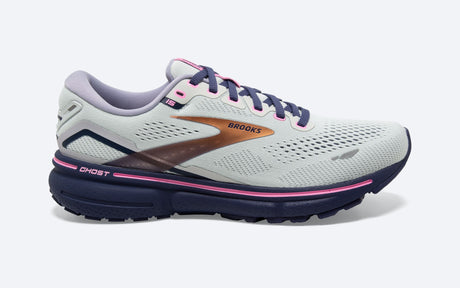 Brooks Women's Ghost 15 Shoe Spa Blue/Neo Pink/Copper