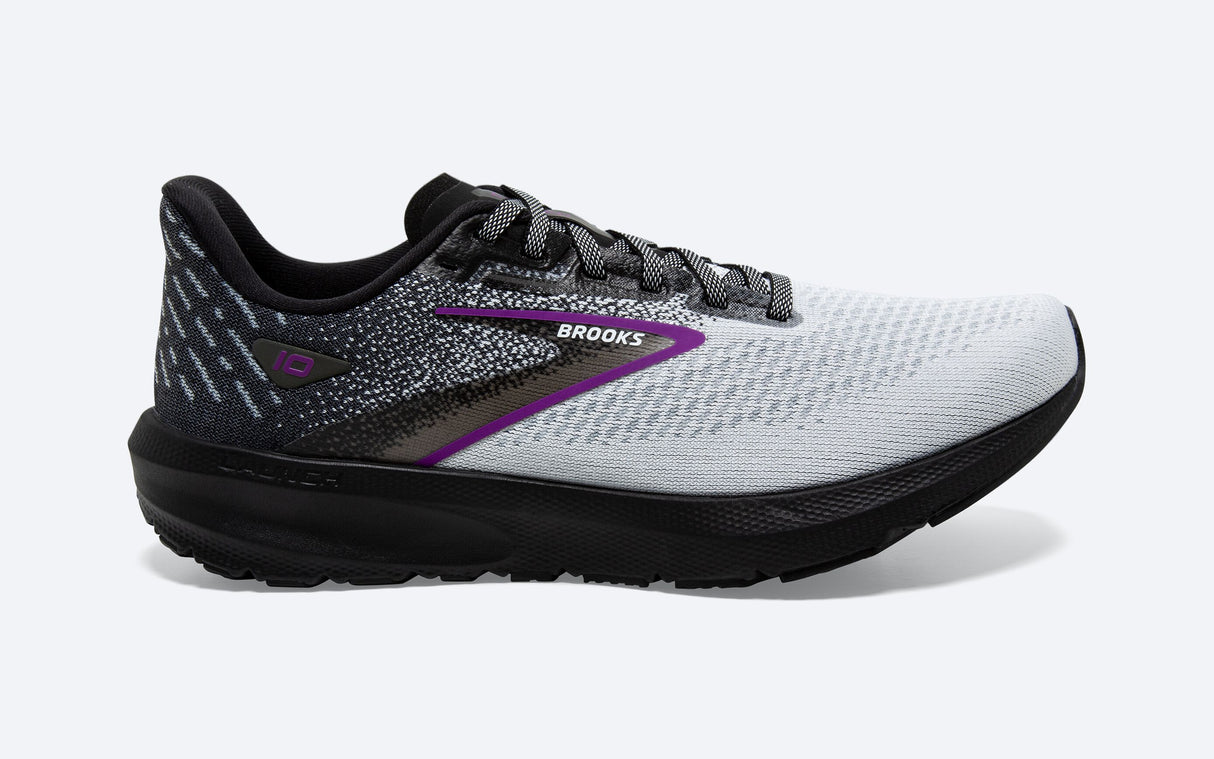 Brooks Women's Launch 10 Shoe Black/White/Violet