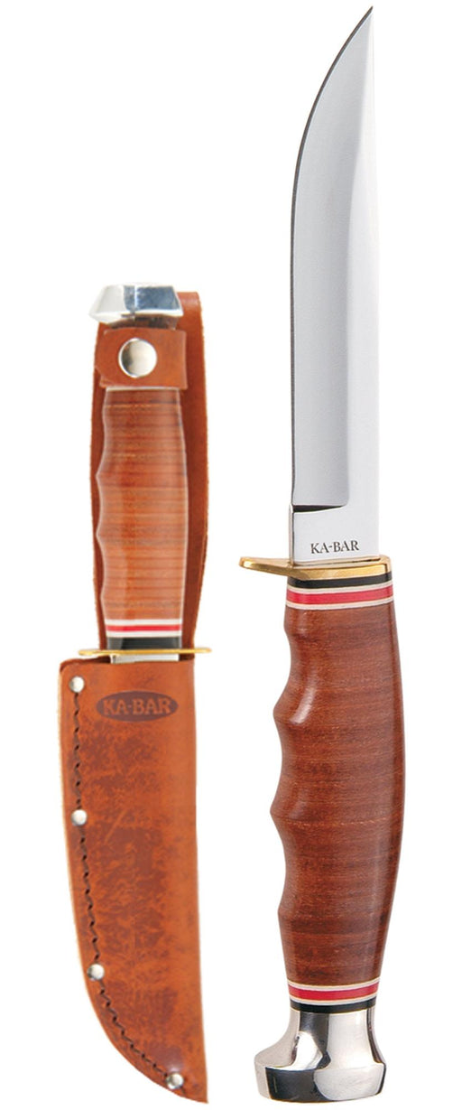 KA-BAR Hunter Leather Handled Knife One Color
