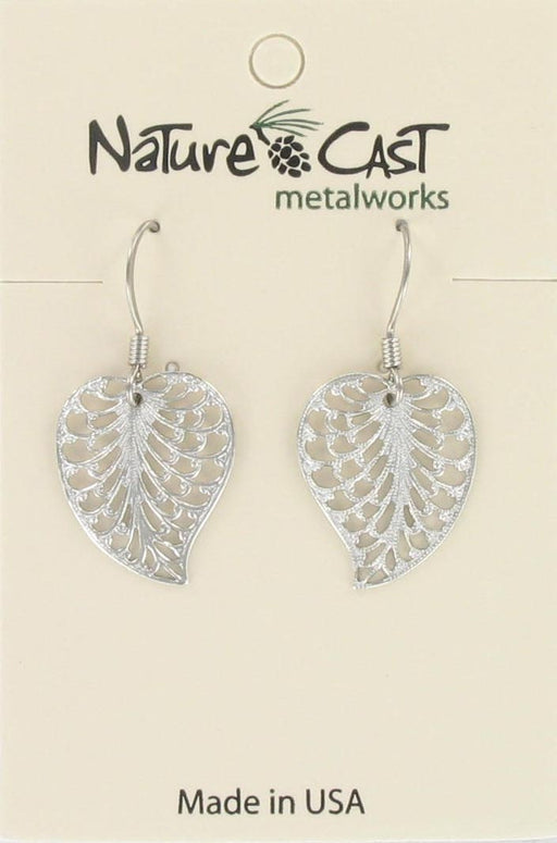 Nature Cast Metalworks Filigree Leaf Dangle Earring