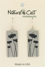 Nature Cast Metalworks Flowers On Disc Dangle Earring