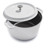 Staub 5 Qt Round Tall Cocotte White