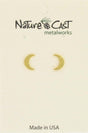 Nature Cast Metalworks Crescent Moon Gold Plate Post Earring