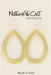 Nature Cast Metalworks Open Teardrop Hoop Gold Plated Dangle Earring