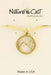 Nature Cast Metalworks Mountain In Circle Gold Tone Pendant Necklace Gold