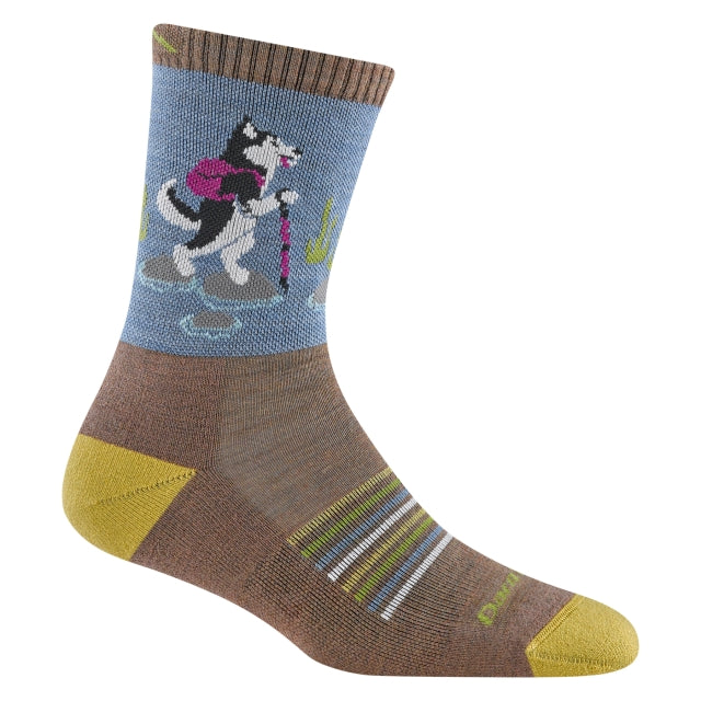 Darn Tough Vermont Critter Club Micro Crew Lightweight With Cushion Womens Sock Bark