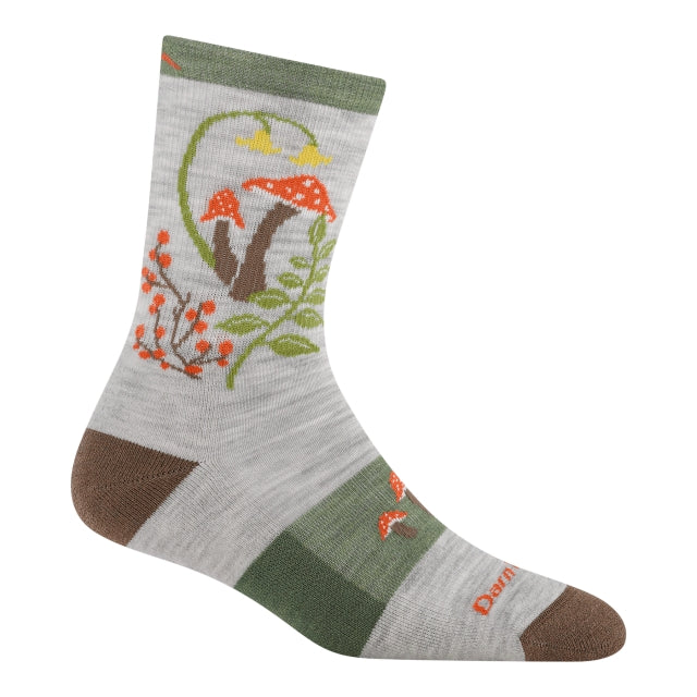 Darn Tough Mellow Mushrooms Micro Crew Lightweight With Cushion Ash