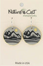 Nature Cast Metalworks Two Tone Mountain Disc Dangle Earring