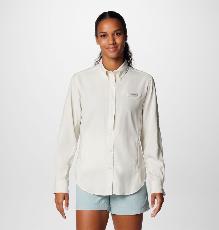 Columbia Womens PFG Tamiami II Long Sleeve Shirt - Stone Stone