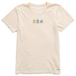 Life Is Good Womens 3 Beetles Short Sleeve Crusher Tee - Putty White Putty White