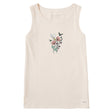 Life Is Good Womens Wildflowers Bouquet Crusher Tank - Putty White Putty White