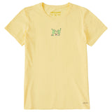 Life Is Good Womens Dancing Frogs Short Sleeve Crusher-LITE Tee - Sandy Yellow andy Yellow / S