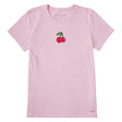 Life Is Good Womens Cherries Short Sleeve Crusher-LITE Tee - Seashell Pink eashell Pink / S