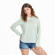 Life Is Good Womens Mountain Sun Scene Long Sleeve Sun Crusher Tee - Sage Green age Green / S