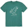 Life Is Good Mens Papasaurus Short Sleeve Crusher Tee - Spruce Green Spruce Green