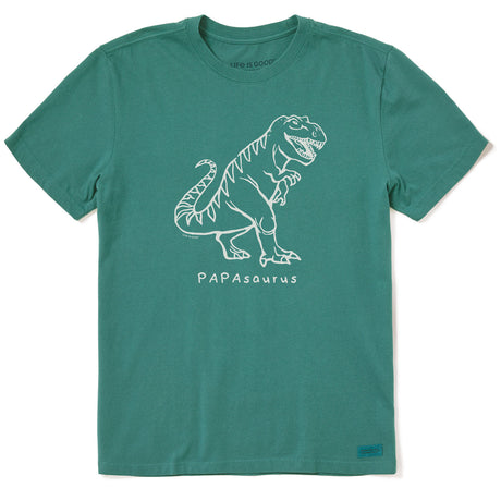 Life Is Good Mens Papasaurus Short Sleeve Crusher Tee - Spruce Green Spruce Green