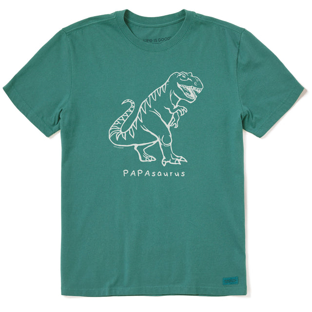 Life Is Good Mens Papasaurus Short Sleeve Crusher Tee - Spruce Green Spruce Green