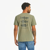 Life Is Good Mens Diversified Freshwater Catches Short Sleeve Crusher Tee - Moss Green oss Green / M