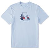 Life Is Good Mens My Weekend Ride Golf Short Sleeve Crusher Tee - Glacier Blue Glacier Blue