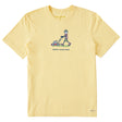 Life Is Good Mens Jake Father Mows Best Push Mower Short Sleeve Crusher Tee - Sandy Yellow Sandy Yellow