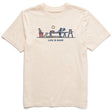 Life Is Good Mens Rocket & Jake Woodwork Vista Short Sleeve Crusher Tee - Putty White Putty White