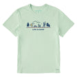 Life Is Good Mens Jake & Rocket Tennis Vista Short Sleeve Crusher Tee - Sage Green Sage Green