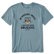 Life Is Good Mens Whiskey Years Short Sleeve Crusher Tee - Smoky Blue Smoky Blue