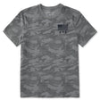 Life Is Good Mens USA Flag Short Sleeve Allover Printed Short Sleeve Crusher Tee - Gray Camo Gray Camo