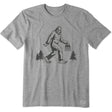 Life Is Good Mens Big Foot Hike Short Sleeve Crusher-LITE Tee - Heather Gray Heather Gray